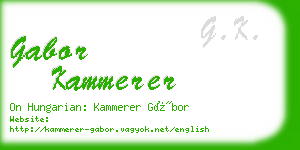 gabor kammerer business card